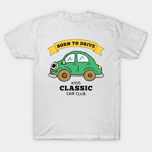 Born to Drive Kids Classic Car Club T-Shirt